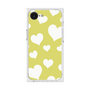 プレミアムスクエアケース［ Dot Hearts - Yellow ］