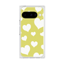 プレミアムスクエアケース［ Dot Hearts - Yellow ］