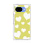 プレミアムスクエアケース［ Dot Hearts - Yellow ］