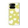 プレミアムスクエアケース［ Dot Hearts - Yellow ］