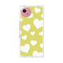 プレミアムスクエアケース［ Dot Hearts - Yellow ］
