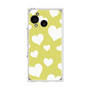 プレミアムスクエアケース［ Dot Hearts - Yellow ］