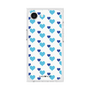 プレミアムスクエアケース［ Stripe Hearts - Blue ］