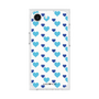 プレミアムスクエアケース［ Stripe Hearts - Blue ］