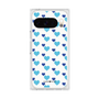 プレミアムスクエアケース［ Stripe Hearts - Blue ］