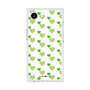プレミアムスクエアケース［ Stripe Hearts - Green ］