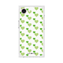 プレミアムスクエアケース［ Stripe Hearts - Green ］