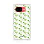プレミアムスクエアケース［ Stripe Hearts - Green ］