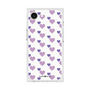 プレミアムスクエアケース［ Stripe Hearts - Purple ］