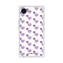 プレミアムスクエアケース［ Stripe Hearts - Purple ］