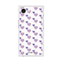 プレミアムスクエアケース［ Stripe Hearts - Purple ］