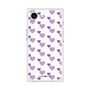 プレミアムスクエアケース［ Stripe Hearts - Purple ］