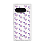 プレミアムスクエアケース［ Stripe Hearts - Purple ］