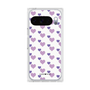 プレミアムスクエアケース［ Stripe Hearts - Purple ］