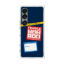 プレミアムスクエアケース［ FRAGILE Stickers - Navy ］