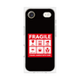 プレミアムスクエアケース［ FRAGILE Sticker - Black ］