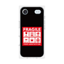 プレミアムスクエアケース［ FRAGILE Sticker - Black ］