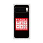 プレミアムスクエアケース［ FRAGILE Sticker - Black ］