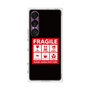 プレミアムスクエアケース［ FRAGILE Sticker - Black ］