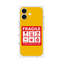 プレミアムスクエアケース［ FRAGILE Sticker - Yellow ］