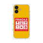 プレミアムスクエアケース［ FRAGILE Sticker - Yellow ］