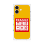 プレミアムスクエアケース［ FRAGILE Sticker - Yellow ］