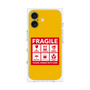 プレミアムスクエアケース［ FRAGILE Sticker - Yellow ］