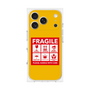 プレミアムスクエアケース［ FRAGILE Sticker - Yellow ］