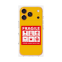 プレミアムスクエアケース［ FRAGILE Sticker - Yellow ］