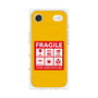 プレミアムスクエアケース［ FRAGILE Sticker - Yellow ］
