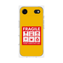 プレミアムスクエアケース［ FRAGILE Sticker - Yellow ］