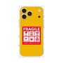 プレミアムスクエアケース［ FRAGILE Sticker - Yellow ］