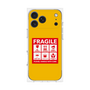 プレミアムスクエアケース［ FRAGILE Sticker - Yellow ］