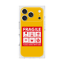 プレミアムスクエアケース［ FRAGILE Sticker - Yellow ］