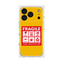 プレミアムスクエアケース［ FRAGILE Sticker - Yellow ］