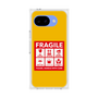 プレミアムスクエアケース［ FRAGILE Sticker - Yellow ］