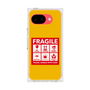 プレミアムスクエアケース［ FRAGILE Sticker - Yellow ］