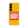 プレミアムスクエアケース［ FRAGILE Sticker - Yellow ］