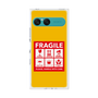プレミアムスクエアケース［ FRAGILE Sticker - Yellow ］