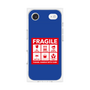 プレミアムスクエアケース［ FRAGILE Sticker - Blue ］