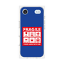 プレミアムスクエアケース［ FRAGILE Sticker - Blue ］