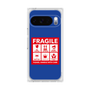 プレミアムスクエアケース［ FRAGILE Sticker - Blue ］