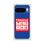 プレミアムスクエアケース［ FRAGILE Sticker - Blue ］