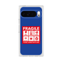 プレミアムスクエアケース［ FRAGILE Sticker - Blue ］