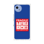 プレミアムスクエアケース［ FRAGILE Sticker - Blue ］