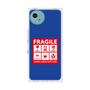 プレミアムスクエアケース［ FRAGILE Sticker - Blue ］
