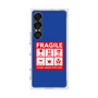 プレミアムスクエアケース［ FRAGILE Sticker - Blue ］