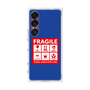 プレミアムスクエアケース［ FRAGILE Sticker - Blue ］