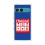 プレミアムスクエアケース［ FRAGILE Sticker - Blue ］