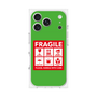 プレミアムスクエアケース［ FRAGILE Sticker - Green ］